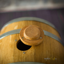 Oak Cask Coin Bank