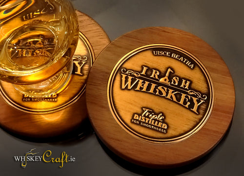 Copper & Acacia Coaster Set