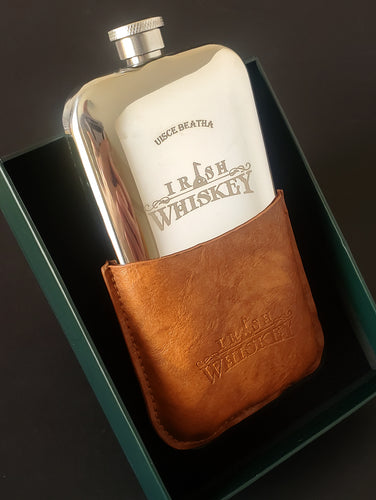 Irish Whiskey Connoisseur Hip Flask Set
