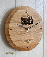 Oak Barrel Head Wall Clock