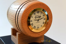 Oak Barrel Desk Clock.
